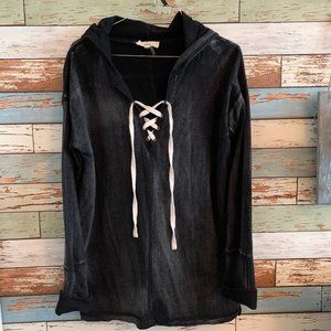 NWOT Entro | Lace-up Hoodie Sz S